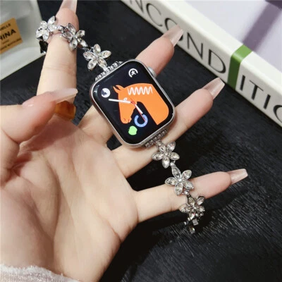 女士奢华金属表带适用于 Apple Watch 11 10 9 8 7 6 5 SE 42/44/45/46 毫米 — 第 1/4 张图片