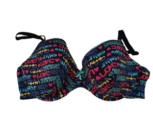 Sujetador George Multicolor Love Smile Dazzle Glam U/W Rico en Algodón Reino Unido 40C - Imagen 1 de 3