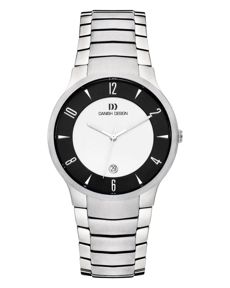 Danish Design IQ64Q1018 Black/Silver Dial Titanium Quartz Sapphire Men's Watch - image 1 of 1