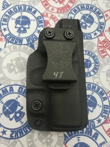 QUICK SHIP Concealer IWB Black Kydex Holster for GLOCK 43 9mm Shoot 2A 2AGW - Picture 1 of 3