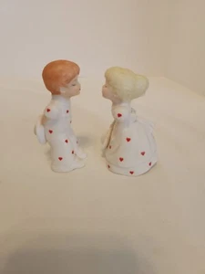 Schmid Valentine Kissing Hearts Couple Japan Ceramic 3" - Picture 1 of 6