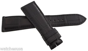 Genuine Roger Dubuis 20mm Small Croc Black Leather Watch Band Strap - Picture 1 of 4