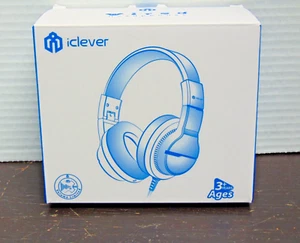 iclever HS19 Kids Headphones With Microphone Ages 3+ IC-HS19 BLUE - Picture 1 of 9