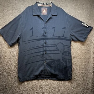 Tommy Bahama LA Dodgers Shirt Mens M Blue Baseball Camp Button Short Sleeve - Picture 1 of 17