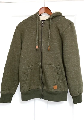 Sudadera con Capucha Forrada Sherpa de Mármol Verde Buffalo David Bitton Para Hombre Pequeña Foto 1 de 4