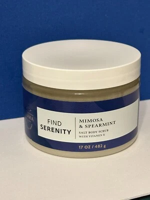Bath & Body Works Aroma-FIND SERENITY~ MIMOSA + SPEARMENT, Salt Body Scrub 17 oz - Image 1 of 4