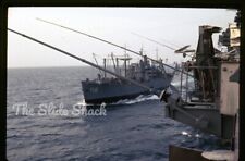 USS Kitty Hawk (CV-63) Mount Katmai (AE-16) UNREP Vietnam War 1968 35mm slide