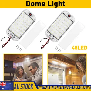 LED Car Interior Dome Light Ceiling White Roof Lamp Van Truck Vehicle 12V 2PCS - Picture 1 of 10