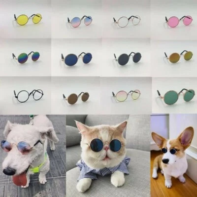 Fashion Glasses for Small Pet Dog Cats Sunglasses Eye-wear Pet Cool Photos Props - image 1 of 4