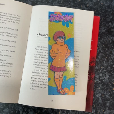 MADDOODLE CREATIONS Scooby Doo Inspired Bookmark Handmade Original Art Holographic Card