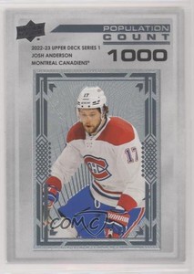 2022-23 Upper Deck Series 1 Population Count 1000 /1000 Josh Anderson #PC-7