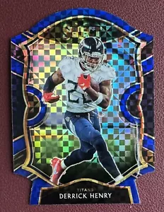 2020 Panini Select Derrick Henry Prizm Blue Checkerboard Die Cut Concourse Level - Picture 1 of 2