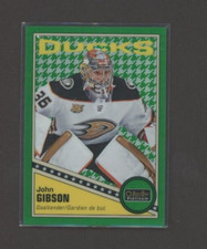 2019-20 O-Pee-Chee Platinum Retro Rainbow Green Houndstooth #R7 John Gibson /15