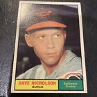 1961 Topps #182 Dave Nicholson Set Break Exnm Baltimore Oriloes Baseball Card