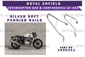 Royal Enfield Interceptor 650 y GT 650 "Silver Soft pannier Rails" - Imagen 1 de 8
