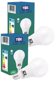 2x TBE LIGHTING 20W LED A80 Bulb E27 6000k Day Light 150w Equivalent LED Bulbs - Picture 1 of 7