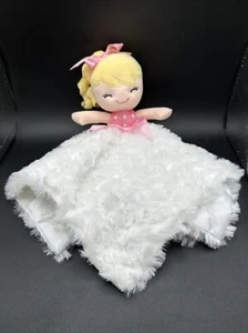 Baby Ganz Lovey White Swirly Minky Decke Rosa Plüsch Baby Mädchen Puppe - Bild 1 von 9