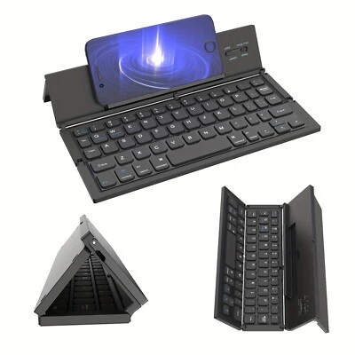 Folding Mini Keyboard Wireless Bluetooth Keyboard For Windows IOS iPad Android - Image 1 of 4