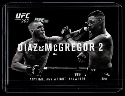 Conor McGregor hits Nate Diaz 2016 Topps Crossover UFC 202 #UFC-2 Print Run 68 - Image 1 of 2