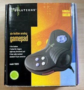Tech Solutions JoyPad 6 Button Analog GamePad IBM PC-AT 15 pin NEW OPEN BOX - Picture 1 of 3