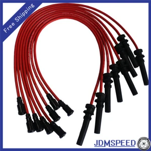 Red 10. 5MM Spark Plug Wires Set For 2003-2005 Dodge Ram 1500 Chrysler 5.7L Hemi - Picture 1 of 10