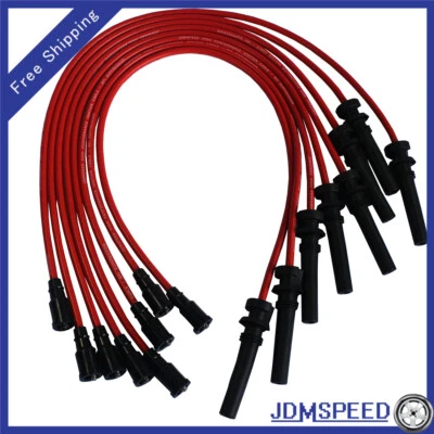 Rojo 10. Juego de cables de bujía de 5 mm para Dodge Ram 1500 Chrysler 2003-2005 5,7 L Hemi Foto 1 de 4