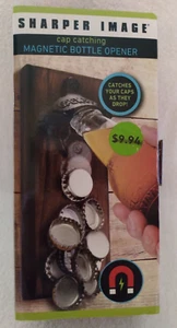 Sharper Image Cap Catching Magnetic Bottle Opener Wall Mount Beer Man Cave Bar - Picture 1 of 10