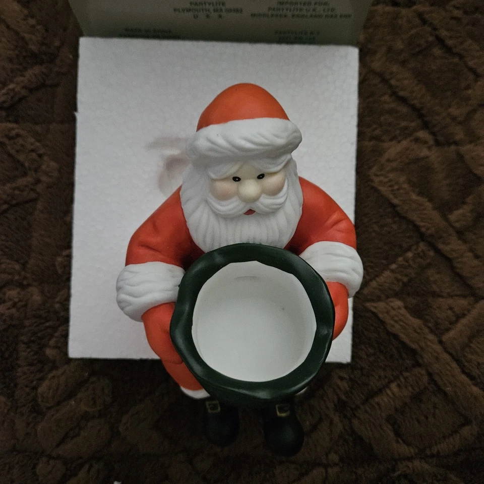 PartyLite Santa Tealight Votive Candle Holder P0183 Retired Shelf Sitter
