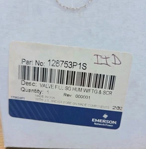 Humidifier Fill Valve LIEBERT Emerson Vertiv 128753P1S -NIB - Picture 1 of 2