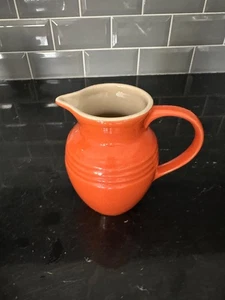 Le Creuset Breakfast Jug Glazed Ceramic Stoneware Milk Jug 0.7l Orange - Picture 1 of 7