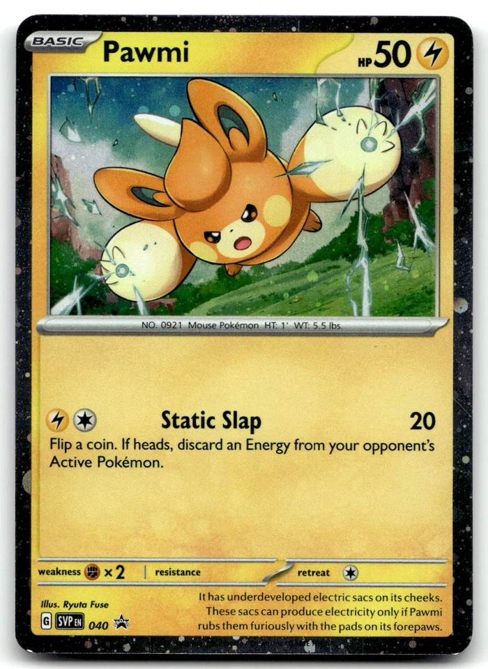 Pawmi - (Cosmos Holo) 040 SV: Scarlet & Violet Promo Cards Promo Holo Pokemon - Image 1 of 2