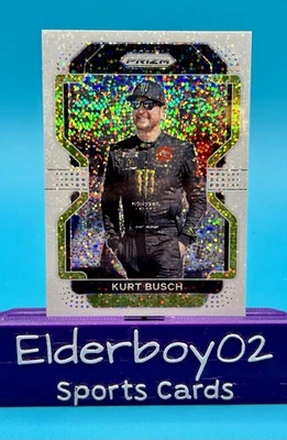 Kurt Busch White Sparkle Prizm 2022 Panini Prizm Racing Nascar - Image 1 of 2
