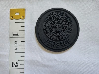 VERSACE PVC RUBBER DESIGNER LOGO 3D PATCH...EXTREMELY RARE. Condition is New. - Image 1 of 2