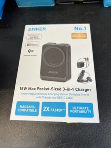 Anker MagGo 3-in-1 Wireless Charging Station w/ Anker - Phone Grip, MagGo - Zdjęcie 1 z 2