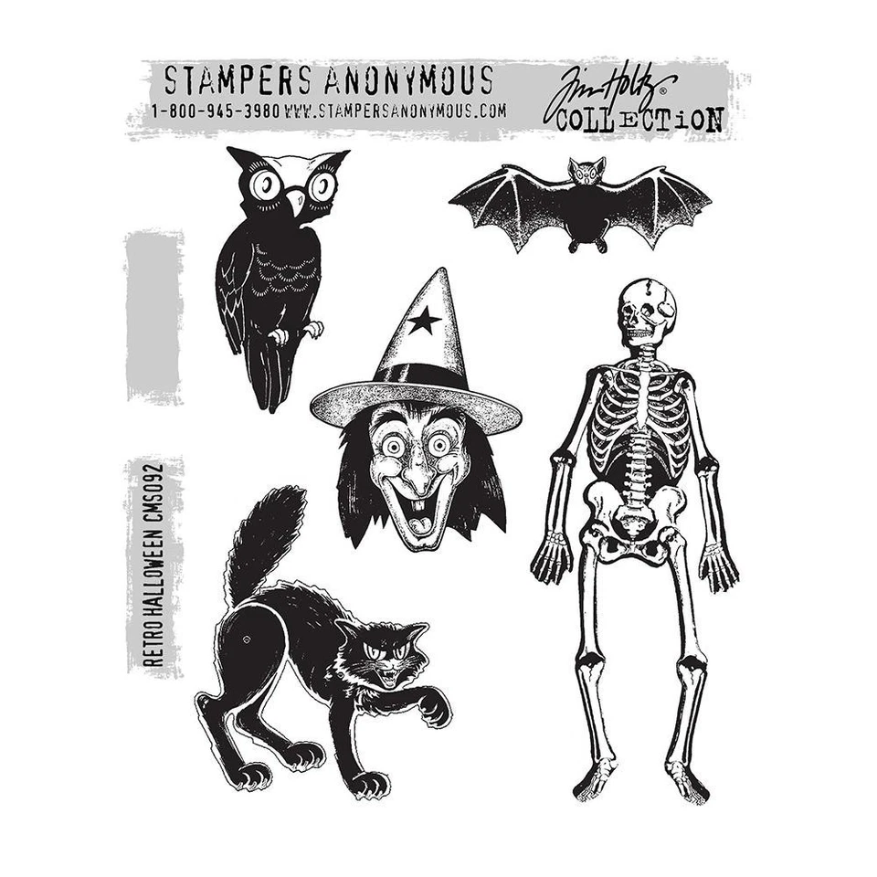 Stampers Anonymous Stamp Set - Retro Halloween CMS092 by Tim Holtz