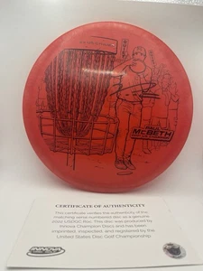 Innova Disc Golf 2022 USDGC Commemorative Red Luster Roc Paul Mcbeth Autograph - Picture 1 of 11