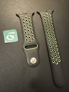 Apple Watch Nike Sport Band 44mm (42/45/49) Genuine OEM Black Lime Blast M/L - Picture 1 of 10