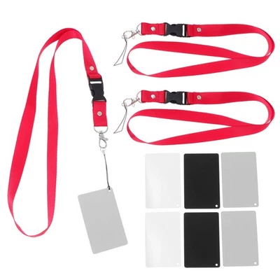  9 Pieces Grey White Balance Hotography Card with Strap Reference - Image 1 of 4