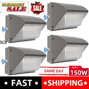 4 Pack 150W LED Wall Pack Lights Dusk to Dawn Commercial and Industrial Lighting - Picture 1 of 11