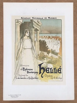 Lithographie Ancienne STEINLEN Opéra Hellé Duvernoy Maîtres De L’Affiche Chaix - Photo 1/4