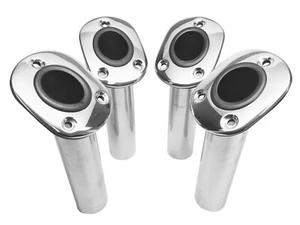 Soporte para caña de pescar Pactrade Marine 4 piezas acero inoxidable 304 9,5"" montaje al ras 30° - Imagen 1 de 8