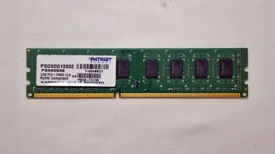 Patriot Memory PSD32G13332 PC3-10600 (1333MHz) DIMM 2GB DDR3 PC DESKTOP RAM(109) - Image 1 of 2