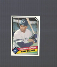 Bernie Williams Columbus Clippers 1989 CMC Minor League Card #21 D