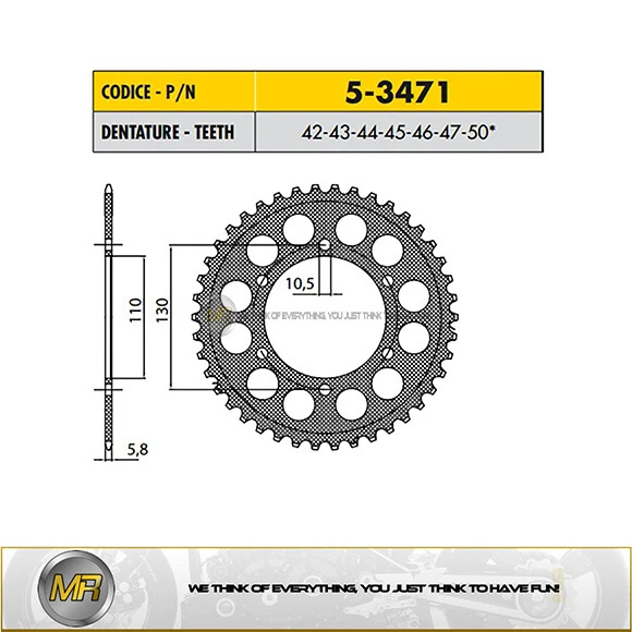 YAMAHA FZ6 - FAZER 600 DA 2004 A 2009 CORONA ERGAL 520 - 42 DENTI Foto 1 de 1