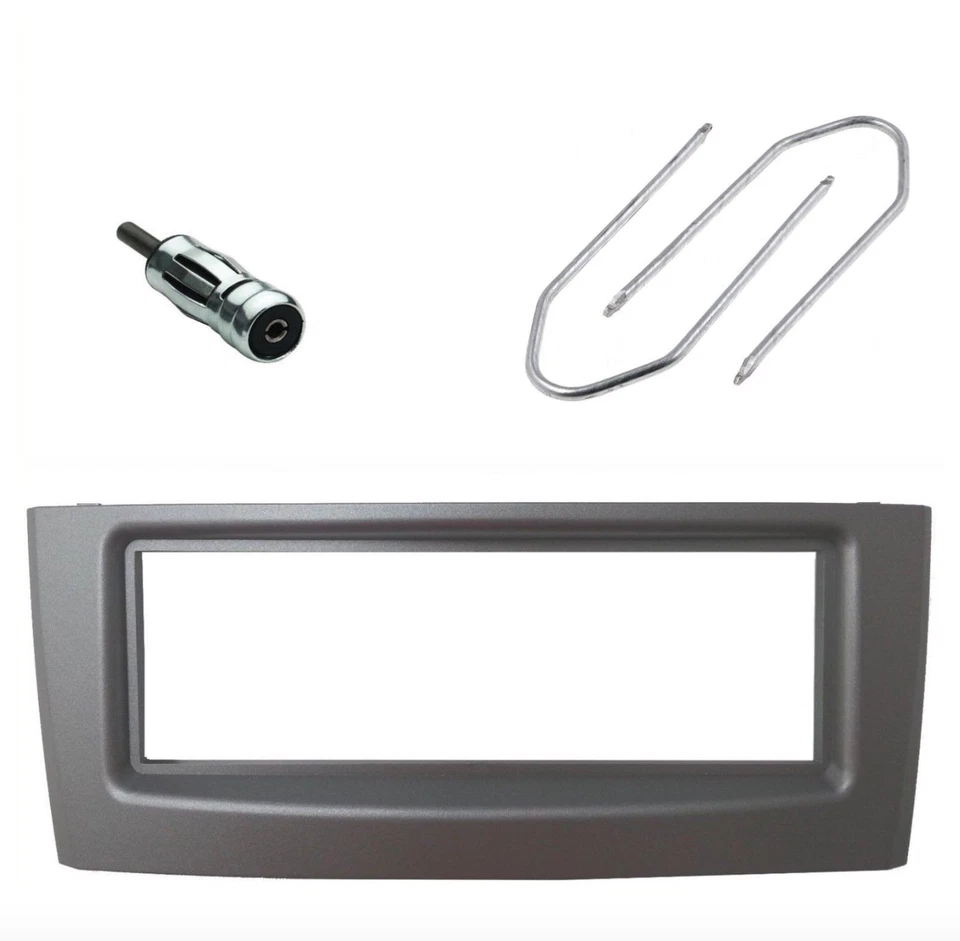 KIT MASCHERINA AUTORADIO FIAT GRANDE PUNTO ARGENTO DAL 2005 ANTENNA CHIAVETTE - Bild 1 von 1