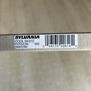 Sylvania Cool White F6T5/CW Fluorescent Bulb. Made in Italy and UK. New.