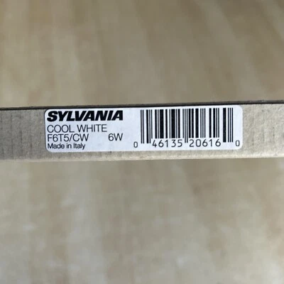 Sylvania Cool White F6T5/CW Fluorescent Bulb. Made in Italy and UK. New. - Image 1 of 3