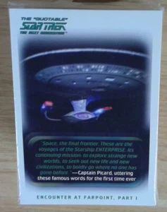 Quotable Star Trek TNG Trading Card 110 Karten Base Set - Bild 1 von 1
