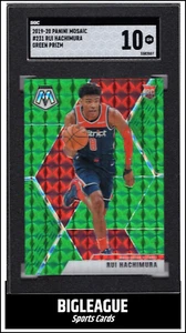 2019-20 Panini Mosaic Rui Hachimura ROOKIE GREEN MOSAIC SGC 10 GEM MINT ๐ - Picture 1 of 3