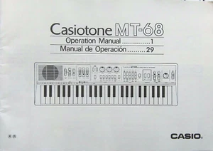 Casio MT-68 Casiotone Keyboard Original User's Operating Owner's Manual Book. - Picture 1 of 3